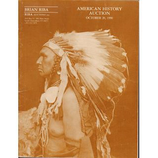Auction Catalog, American History Auction, October 20, 1990