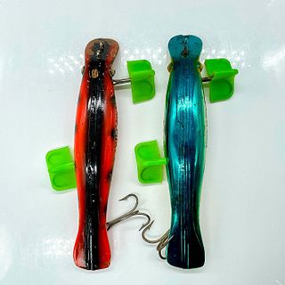 Pair of Homer Le Blanc Swim Whizz Musky Lures 8 In. 3 Hooks