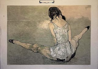 French Armenian Jean Jansem ( 1920-2013) Lithograph On Paper Depicting A Ballerina, Signed And Numbered
