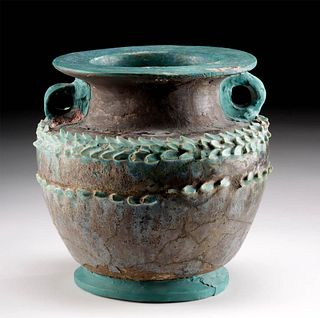 Rare Romano-Egyptian Faience Amphora, ex-Sotheby's