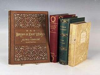 4 POETRY BOOKS TENNYSON, LORD LYTTON 1880-1898