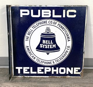 BELL TELEPHONE PUBLIC TELEPHONE SIGN