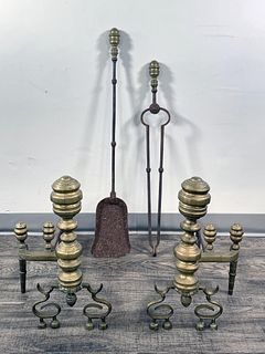 BRASS ANDIRON & FIREPLACES ACCESSORIES