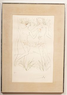 Salvador Dali (1904-1989)"Adam and Eve"