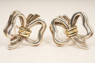 Sterling & 18K Gold Tiffany & Co Clip Earrings