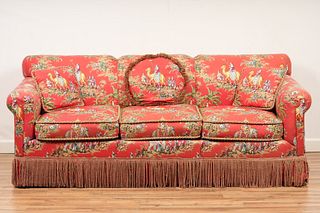 Custom Brunschwig & Fils Upholstered Sleeper Sofa