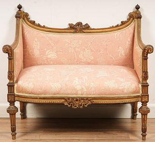 Louis XVI Style Upholstered Settee