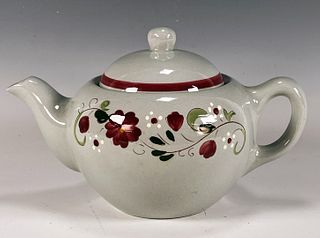 LARGE STANGL HAND PAINTED GARLAND TEAPOT