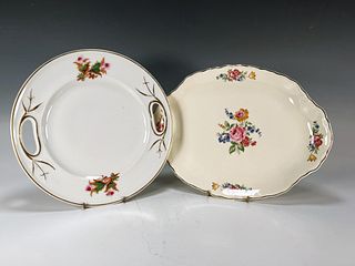 2 SERVING PLATTERS WITH HANDLES 