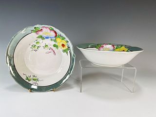 TWO JAPANESE HAND PAINTED BOWLS 