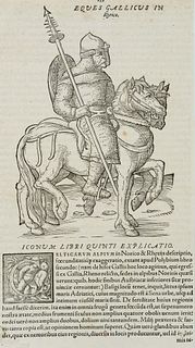 W. LAZIUS (1514-1565), Gallic Knight on Horseback, Woodcut
