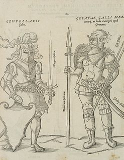 W. LAZIUS (1514-1565), Crupellaris, Armoured Warriors, Woodcut