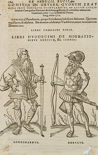 W. LAZIUS (1514-1565), "Longobardus & Herulus",  1557, Woodcut