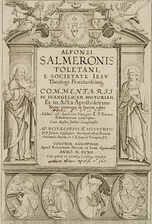 A. SALMERON (1515-1585), Alfonsi Salmeronis Toletani, around 1602, Copper engraving