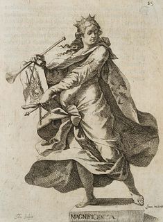 G. SOLE (*1649) after STORER (*1611), Allegories of Magnificence,  1645, Copper engraving