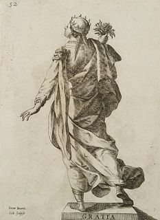 J. STORER (*1611) after SOLE (*1649), Allegories. Gratitude, fertility,  1644, Copper engraving