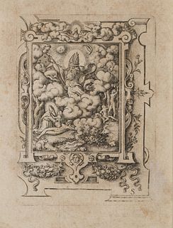 V. SOLIS (1514-1562), Creation of Eve. Creation story, Copper engraving