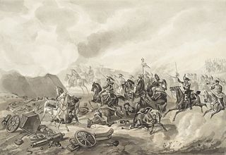 After ADAM (*1786), Battle scene, Indian ink