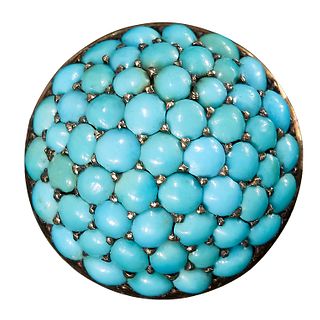 ANTIQUE TURQUOISE BROOCH