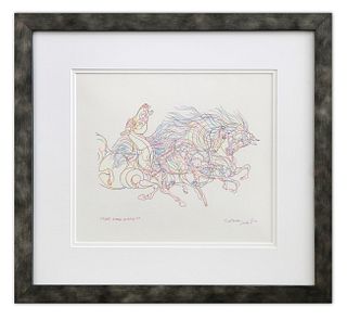 Guillaume Azoulay- Original Drawing in Color "E'tude GMCO"