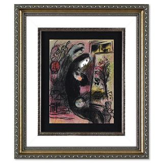 Marc Chagall (1887-1985), "Inspiration" Framed Lithograph on Paper, with Letter of Authenticity.