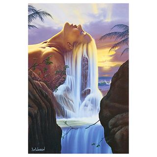 Jim Warren, "Island Dreams" Hand Signed, Artist Embellished AP Limited Edition Giclee on Canvas with COA
