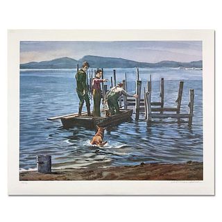 William Nelson, "Hansen's Pier" Limited Edition Lithograph, Numbered and Hand Signed with Letter of Authenticity.
