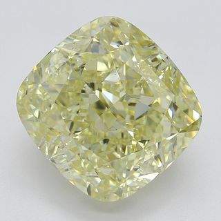 5.11 ct, Natural Fancy Light Yellow Even Color, VS1, Cushion cut Diamond (GIA Graded), Appraised Value: $132,100 