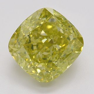 2.02 ct, Natural Fancy Intense Yellow Even Color, VVS1, Cushion cut Diamond (GIA Graded), Appraised Value: $70,800 