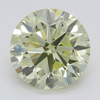 3.02 ct, Natural Fancy Light Yellow Even Color, VS1, Round cut Diamond (GIA Graded), Appraised Value: $91,000 