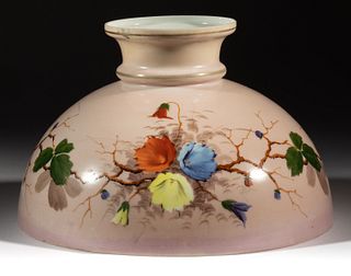 DECORATED OPAL FLORAL GLASS STUDENT SHADE