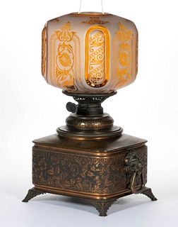 METAL MERIDEN BRITANNIA CO. NO. 485 KEROSENE VASE LAMP