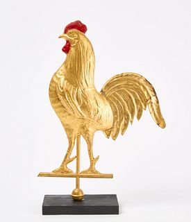 Small Gold Rooster Weathervane