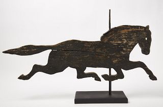 Carved & Painted Wooden Horse Weathervane
