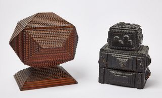 Two Tramp Art Boxes