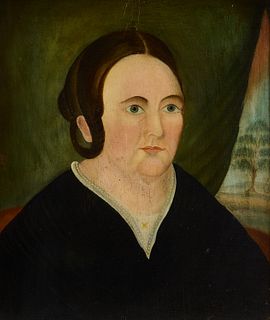 Portrait of a Lady on Wood Panel