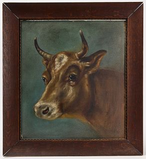 Folk Art Cow Portrait