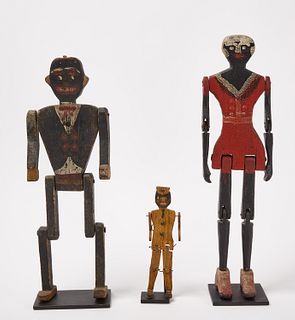 Three Carved Folk Art Figures