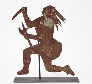 Indian Weathervane Figure with Axe and Knife