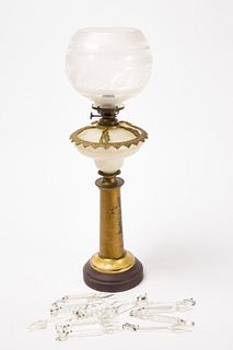 Victorian Lamp with Prisms