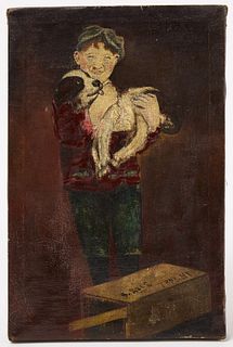 Painting of a Boy with his Dog
