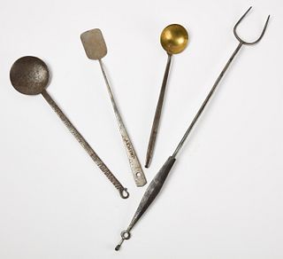 Four Pieces of Early Hearth Iron Utensils