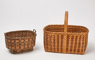 Two Native American Splint Baskets