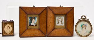 Four Miniature Paintings of Women