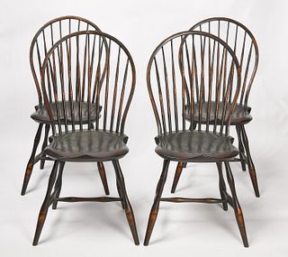 Set of Four Dimes Windsor Chairs