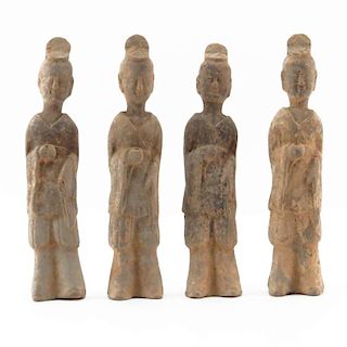 Four (4) Chinese Han Dynasty (206BC-220AD) Terracotta Tomb Figures