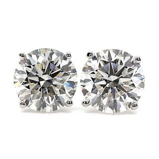 GIA 5.09ct Diamond Earrings