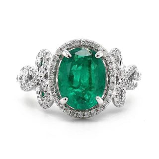 Emerald Ring 2.42 ct. w/diamonds