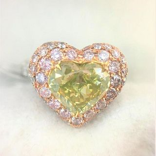 GIA  4.77 ct. Fancy Diamond Ring 18k W/G