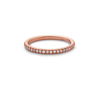 Delicate Pave Diamond Eternity Band in 14K ROSE Gold